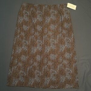 Vintage Studio Works Leopard Print Midi Skirt NWT